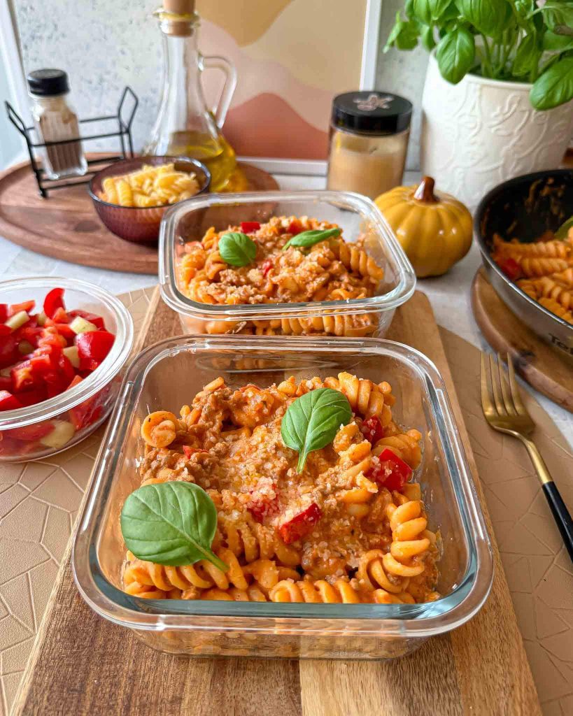 Keptas faršas su makaronais